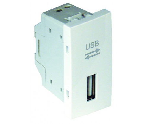 TOMA USB - 1 MÓD BLANCO