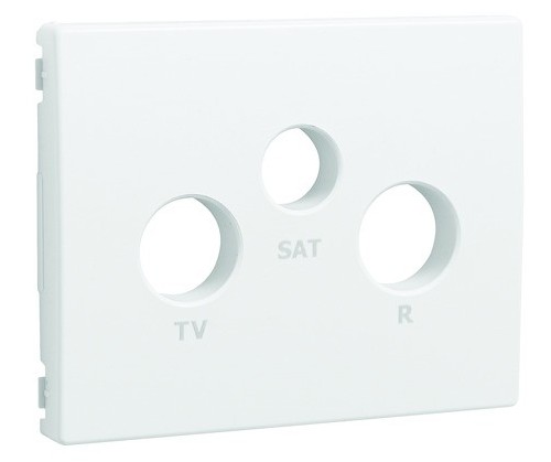 TAPA PARA TOMA R-TV-SAT BLANCO