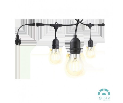 STRING LIGHT 15M 24xE27 NEGRO